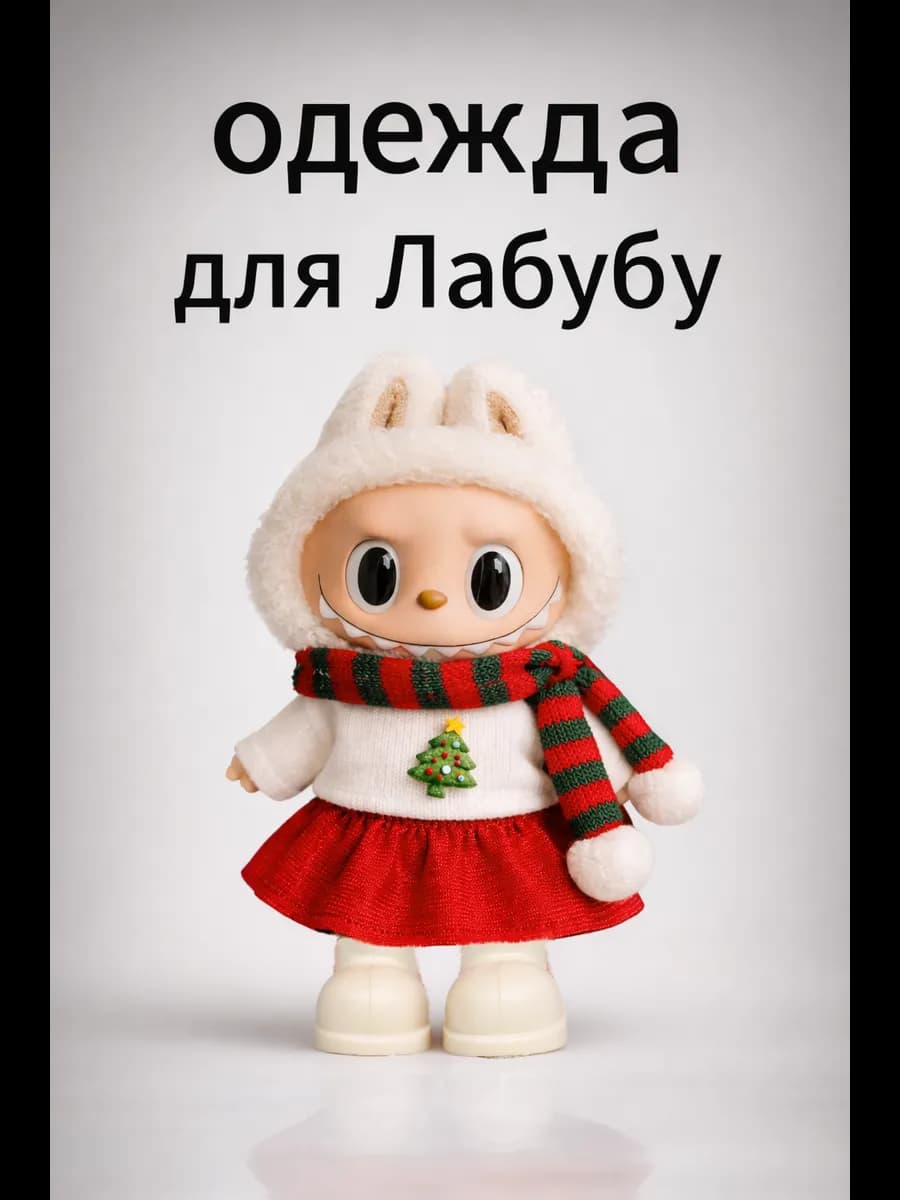 Одежда для лабубу новогодняя